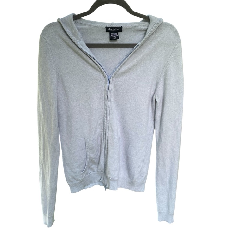 Lord and Taylor Cashmere Double Zip Hoodie